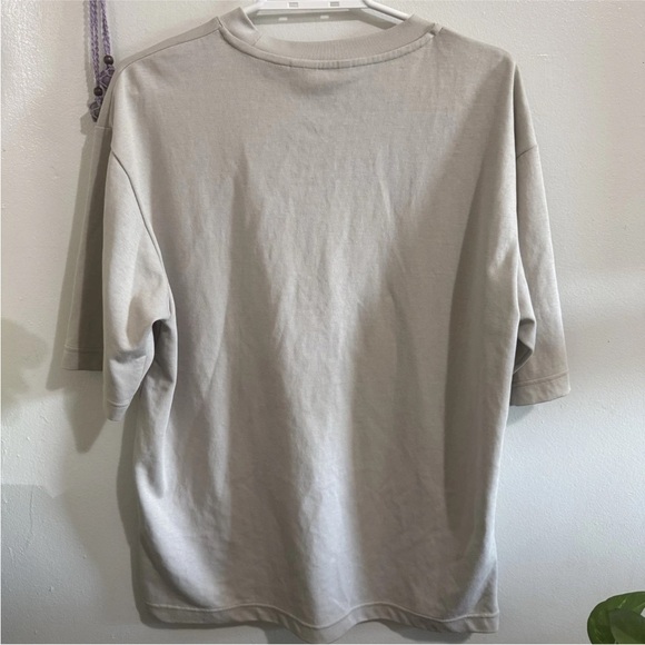 Uniqlo U AIRism Cotton Oversized T-Shirt Half Sleeve CrewNeck Grey Men’s Medium - Picture 4 of 6